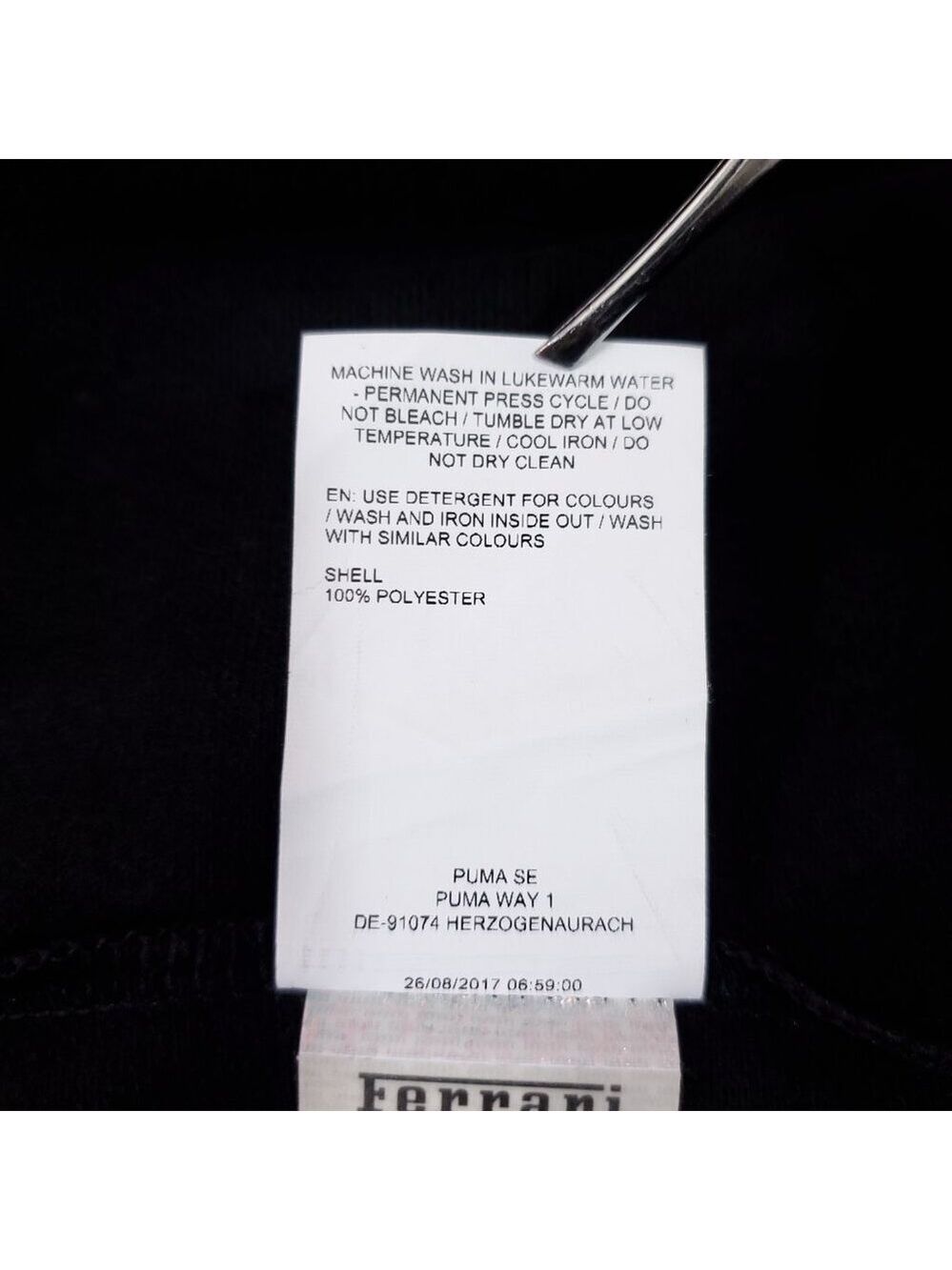 NWT Puma Ferrari Mens Medium SF T7 Track Jacket Full Zip Black Red 576701 02 - Picture 12 of 15